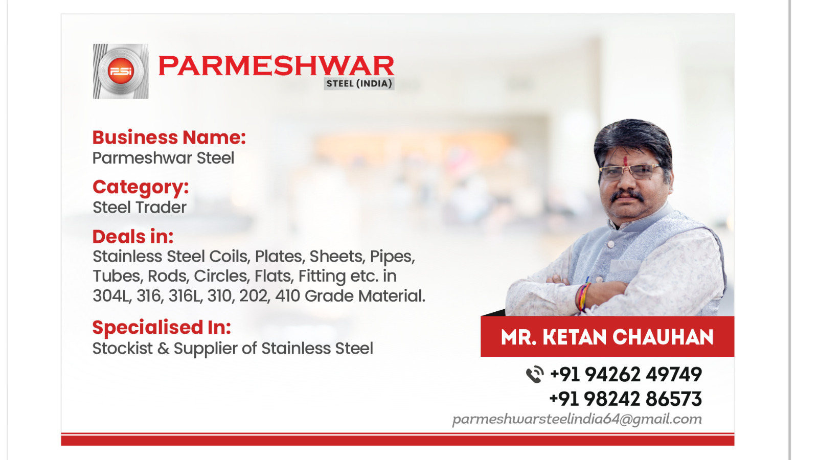 Parmeshwar Steel (India) Business Image